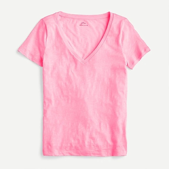 J. Crew Vintage Cotton V-neck T-shirt - Picture 4 of 5